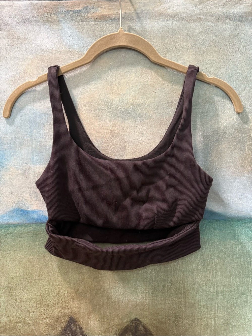 ALO Yoga Ribbed Scoop Sports Bra - Black